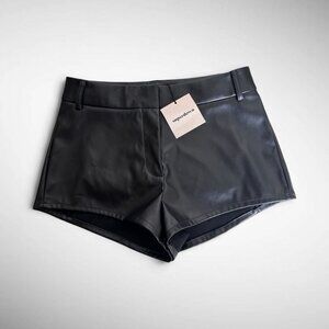 NWT Superdown Shorts Faux Leather sz SX Black Revolve